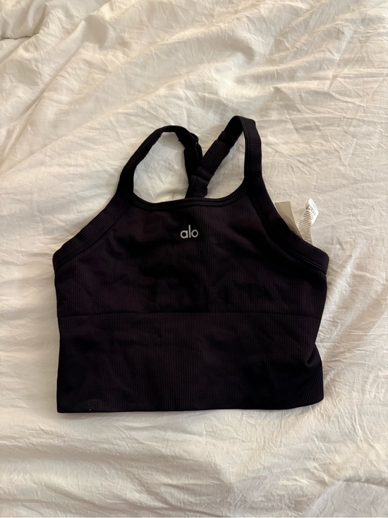 ALO Yoga Tops - ALO Yoga Black Ribbed Cropped Tank